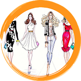 Fashion design sketches icon