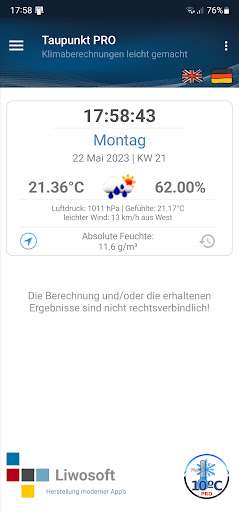 Android application Taupunkt Einfach Easy PRO screenshort