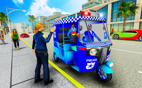 Police Tuk Tuk Rickshaw Games 1.7 APK screenshots 1