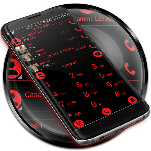 Dialer Theme Black Red drupe 300 Icon