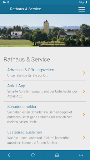 Unterhaching-App Screen 2