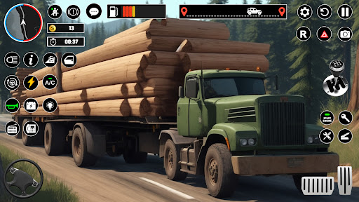 American Truck Driving Cargo