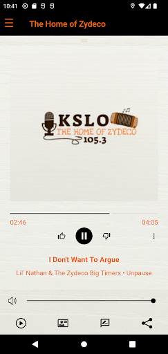 Android application KSLO 105.3 The Home of Zydeco screenshort