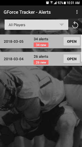 GForceTracker Mobile Screen 2