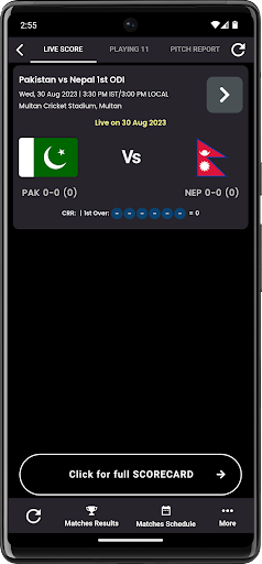 Android application World Cup Live Cricket Score screenshort