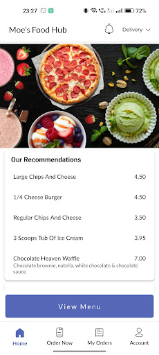 Moes Food Hub Screen 2
