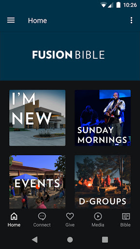 Android application Fusion Bible Church screenshort