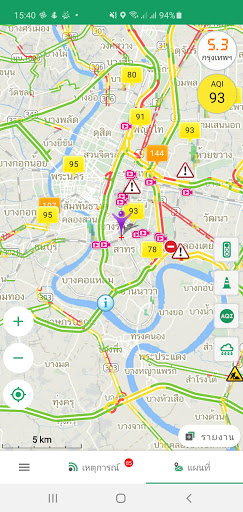 Android application Longdo Traffic screenshort