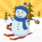 Snowman Ski  Icon