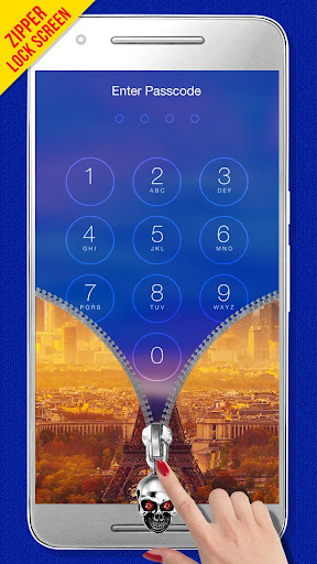 Paris Zipper Lock Screen Screen 2
