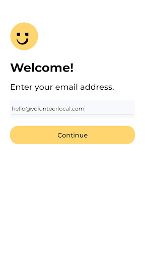 Android application VolunteerLocal for Volunteers screenshort