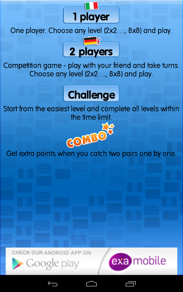 #9. Memo Flags Games (Android) Podle: ExaMobile S.A.