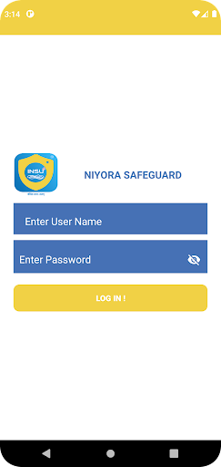 Android application Niyora Safeguard screenshort