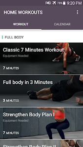 Home Workout - Workout Planner