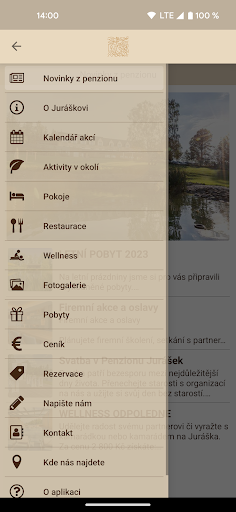 Android application Penzion Jurášek screenshort