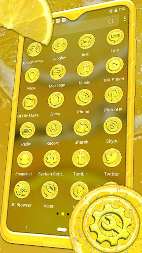 Yellow Lemon Theme Launcher Screen 2