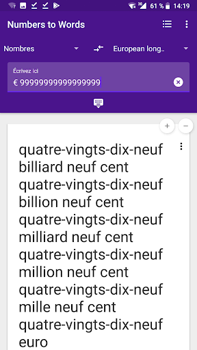 Aperçu de l'application