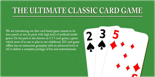 Android application 2 3 5 Card Game Do Teen Panch screenshort