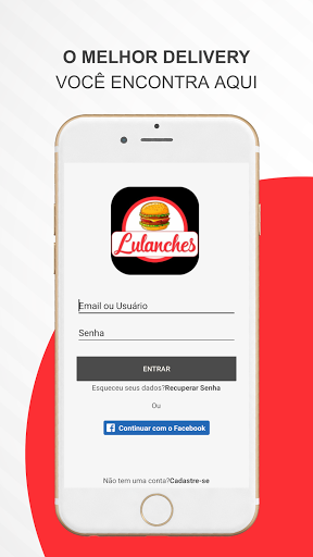 Android application Lu Lanches screenshort
