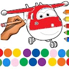 SUPER-WINGS PAINT CARTOON AND LEARN COLORS 2.2