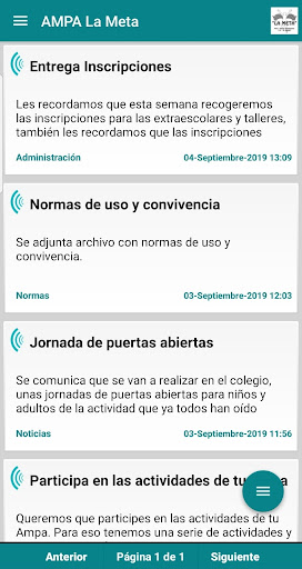 Android application AMPA La Meta screenshort