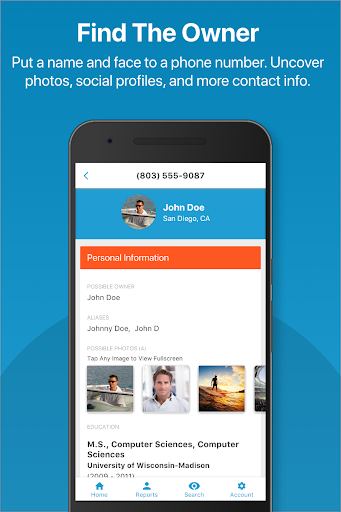Android application Reverse Phone Lookup Caller ID screenshort