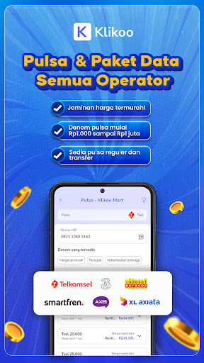 Klikoo: Pulsa, PPOB, Tiket Screen 3