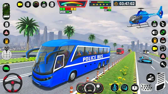 Police Bus Driving Games