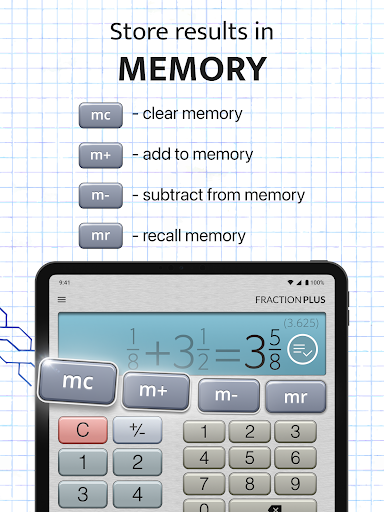 Screenshot of Fraction Calculator Plus
