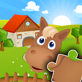 Farm Jigsaw Puzzles for kids & toddlers 🌸🍄🐮 icon