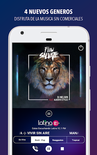 Android application Latina 92.1 FM screenshort