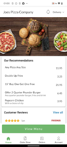 Joes Pizza Company Screen 2