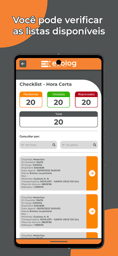 Evolog Checklist Screen 2