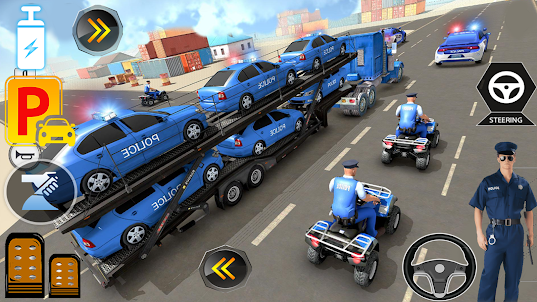 Police Car Transporter US Game