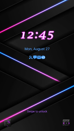 Purple Neon Lines - Wallpaper Screen 2