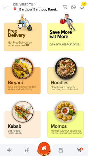 Android application Qizy Online - Quick Delivery screenshort