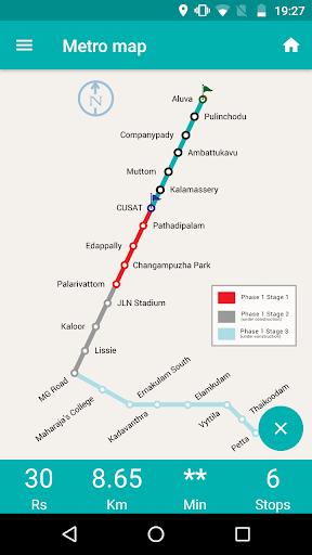 Kochi Metro Route Map Kochi Metro Guide - Apps On Google Play
