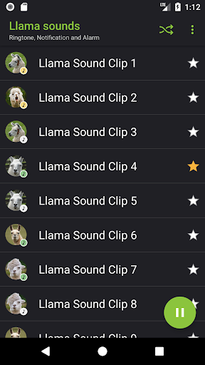 Llama sounds Screen 2