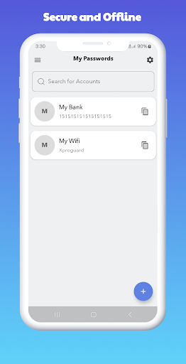 Android application Xproguard Password Manager screenshort