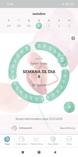Android application Minha Gravidez por Paula screenshort
