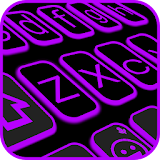 Purple Neon Keyboard - Girls Keyboard icon