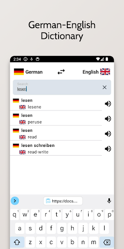 German-English Dictionary Screen 3