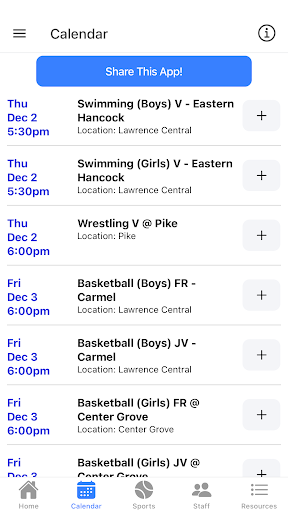 Lawrence Central Athletics IN Screen 3