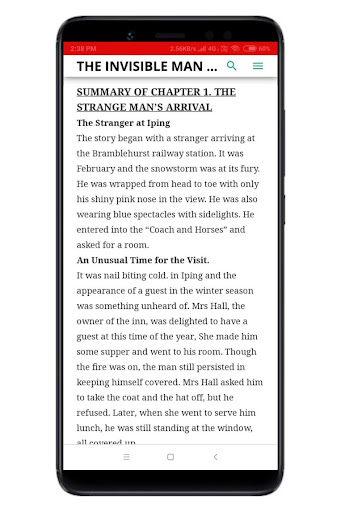 The Invisible Man Summary Screen 2