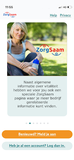 Android application ZorgSaam screenshort