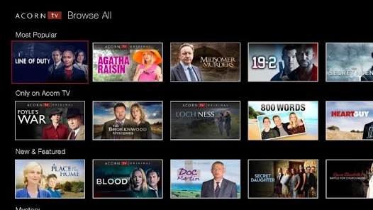 Acorn TV: Watch British Series – Applications sur Google Play