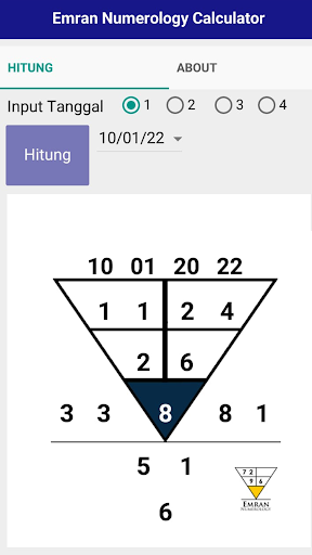Android application Emran Numerology Calculator screenshort