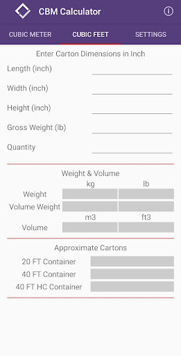 CBM Calculator Screen 2