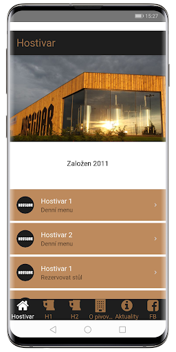 Android application Pivovar Hostivar screenshort