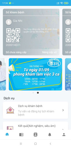 Android application Nhi Đồng 315 screenshort